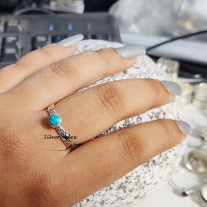 Turquoise Ring, 925 Silver Ring, Beautiful Ring, GreenStone Ring, Gift Ring, Handmade Ring, Women Ring, Engagement Ring, Anniversary Ring