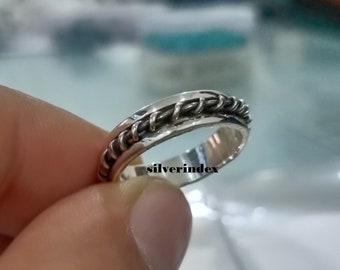Handmade 925 Silver Spinner Ring: Meditation Anxiety Ring