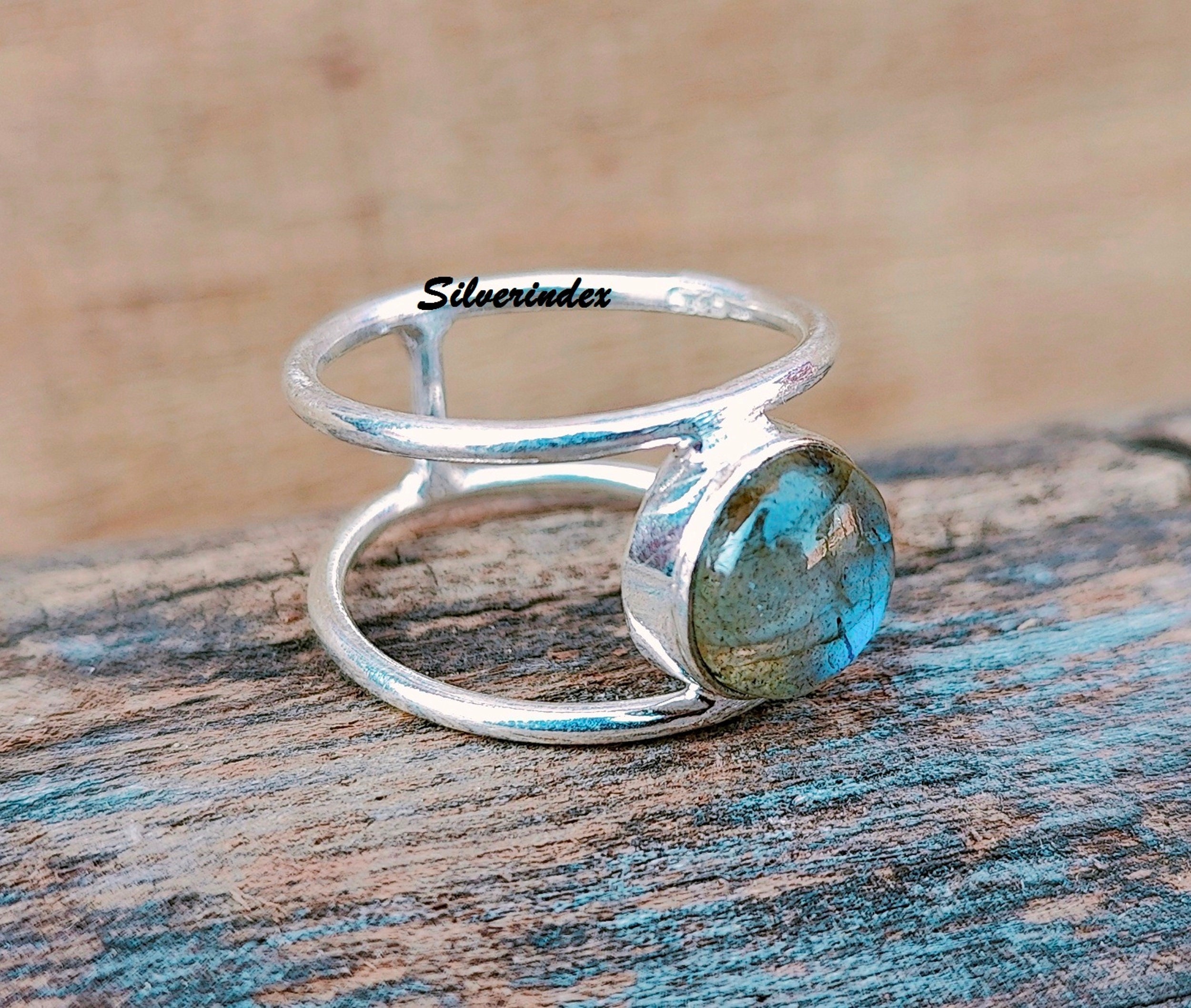 Anello in argento sterling fatto a mano con corniola, pietra preziosa rotonda, gioielli boho - Italia