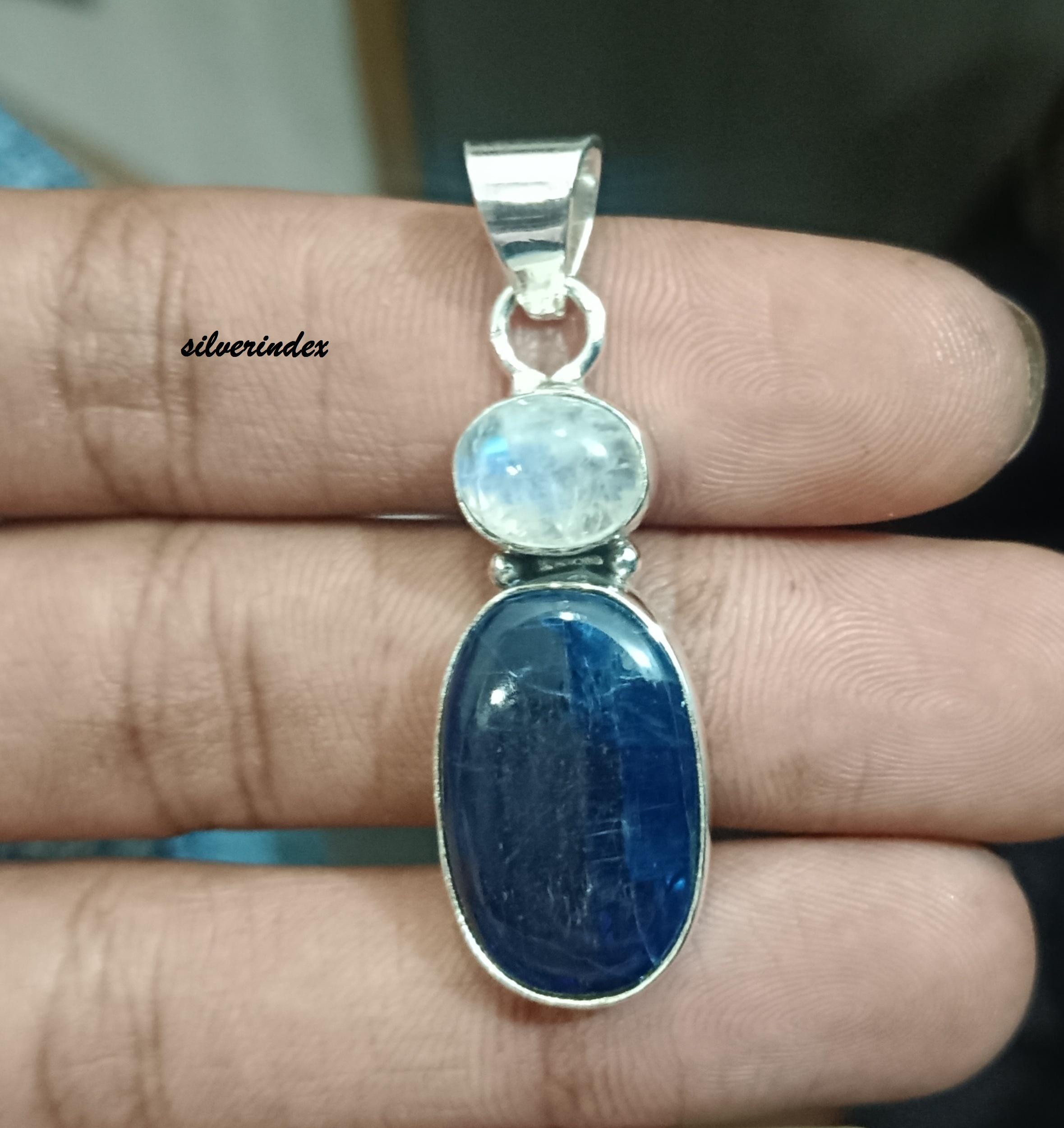 Collier En Argent Sterling 925 Avec Tanzanite Naturelle Et Perles De Culture - Modèle #1384 Fait Main - Neuf Avec étiquettes