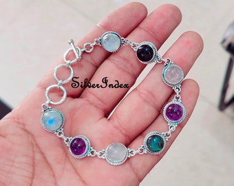 [Haleine]Gemstone Bracelet Pale Blue★男女共用 Haleine]Gemstone Bracelet Pale Blue☆男女共用 Haleine
