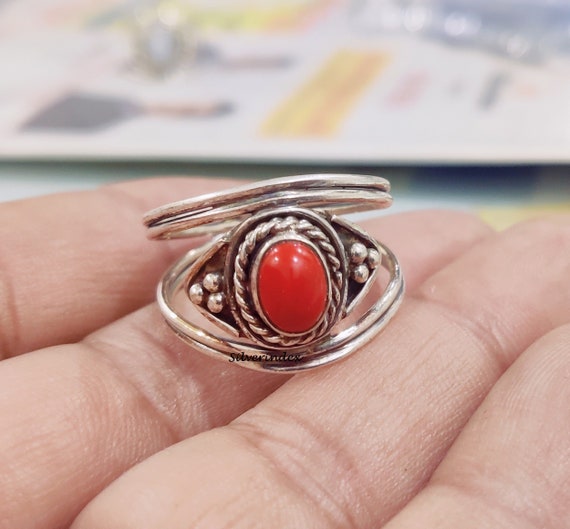 Coral ring designs for sale ladies in silver