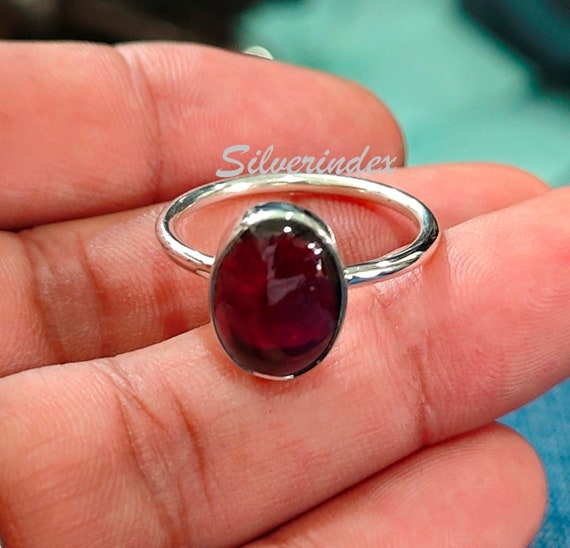 San Valentín Mozambique Granate Piedra Preciosa 925 Plata De Ley