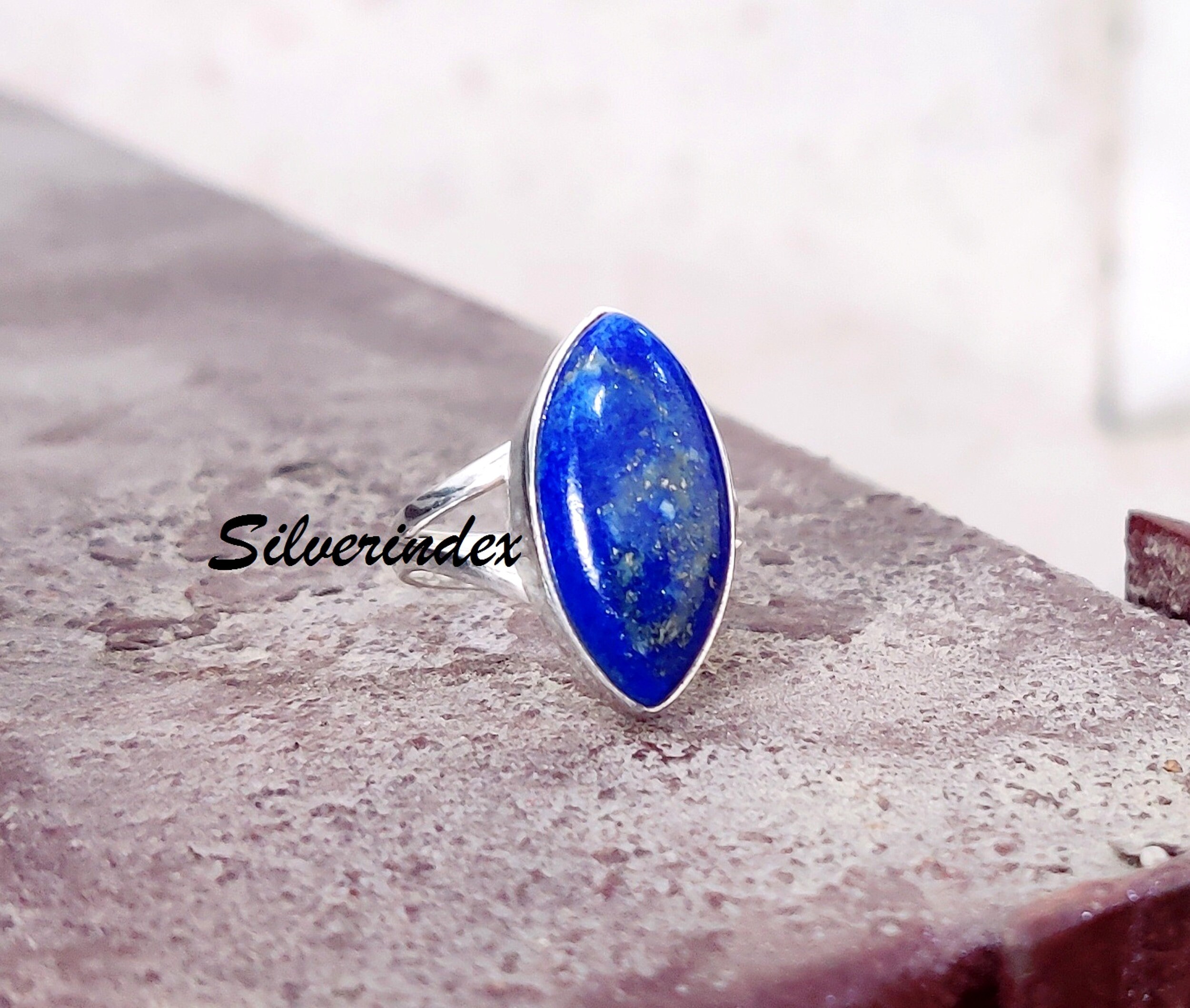 Buy Beautiful Lapis Lazuli Ring, 925 Sterling Silver, Lapis