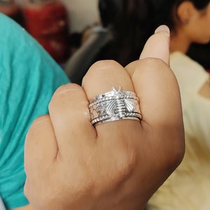 Bee Ring, 925 Silver Ring, Honey Bee Ring, Worry Ring, Fidget Ring, Meditation Ring, Handmade Ring, Papular Ring, Women Ring, Thumb Gift