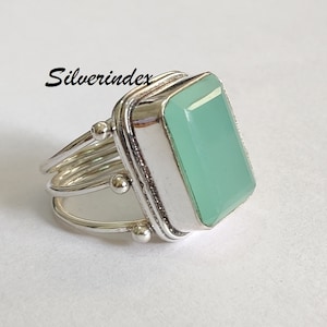 Aqua Chalcedony  Ring, 925 Sterling Silver, Gemstone Ring, Promised Ring, Popular Ring, Handmade Ring, Women Ring, Gift For Her