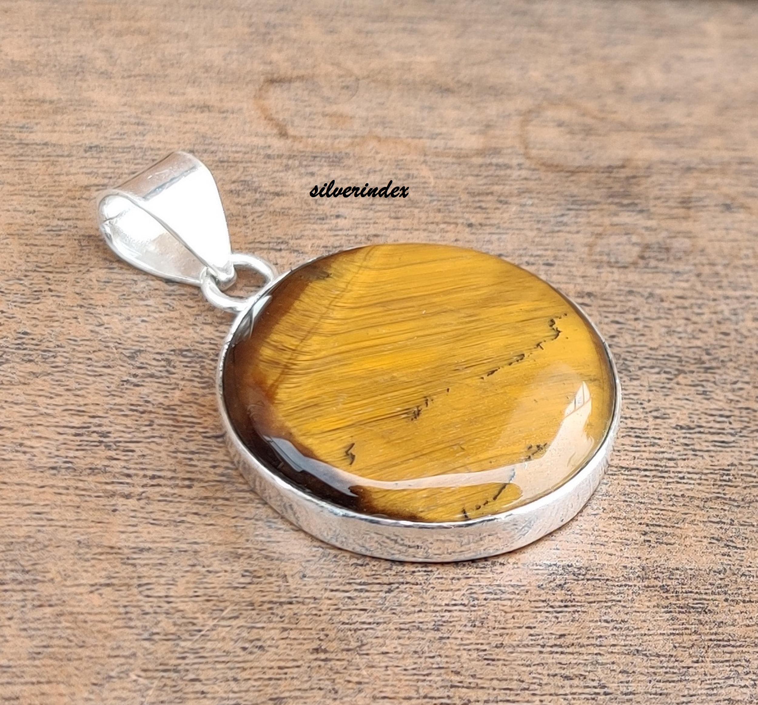 Collana con Ciondolo Occhio di Tigre in Argento 1809