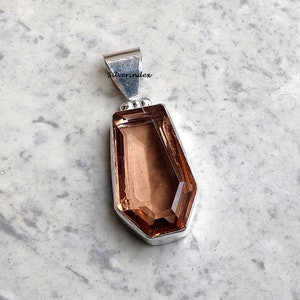 Morganite Pendant, Women Pendant, Simple Pendant,Sterling Silver Handmade Pendant Jewelry, Beautiful Women Jewelry,Gift For Women.
