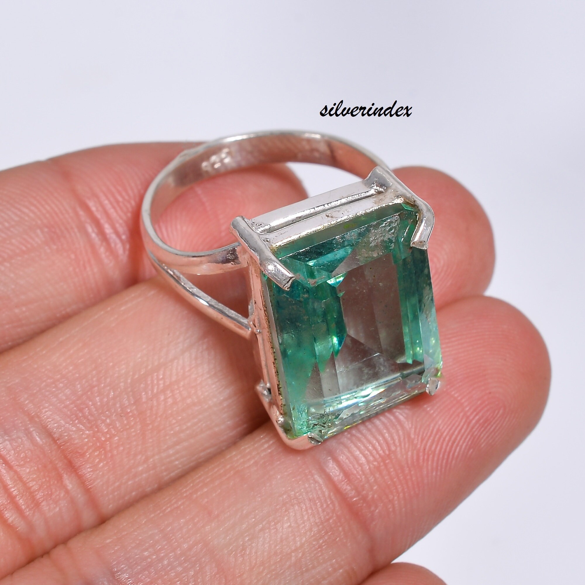 アクセサリー wizble Pinky Ring Aquamarine Silver925 Aquamarine Gemstone 925 Silver Women's Fine Blue Ring Pear