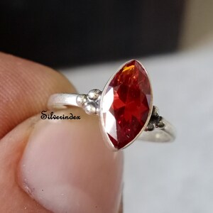 Garnet Ring, 925 Silver Ring, Gemstone Ring, Handmade Ring, Garnet Silver Ring, Boho Ring, Promise Ring, Women Ring, Gift For Her