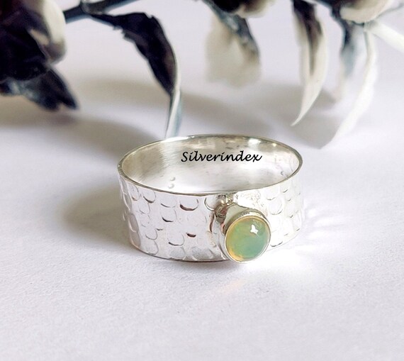Bague superposable avec opale, argent sterling 925 massif avec