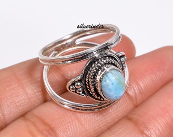 オーストラリア産オパール925スターリングシルバーリング、ボヘミアン