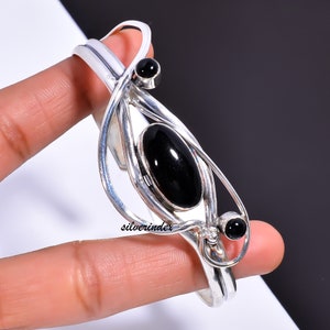 Sterling Silver Stone Bangle Sterling Silver Stone Bangle