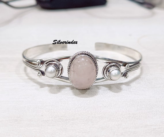 Marina Cuff in Rose Quartz Marina Cuff in Rose Quartz