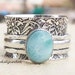 Larimar Ring, Spinner Ring, 925 Silver Spinner, Handmade Ring, Statement Ring, Fidget Ring, Worry Ring, Thumb Ring, Women Ring, Gift For Her
