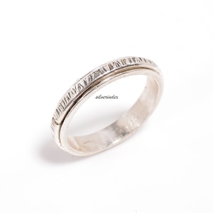 Sterling Silber Spinner Ring, Fidget Sorgen Ring