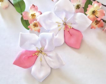 Pink Sakura Lumine inspired hair clips, cosplay, genshin