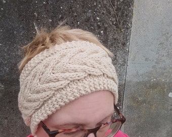 Knitting Pattern: Walk This Way Headband * Aran Earwarmer Headband * Easy Cable Pattern * Easy Aran Pattern