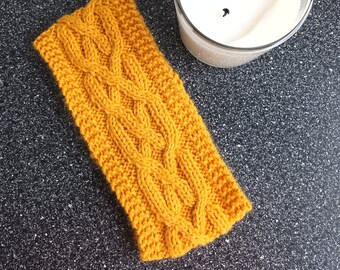 Headband Knitting Pattern - Meetings: A Cable Headband  * celtic aran knitting pattern * ear warmer knitting pattern * downloadable * PDF