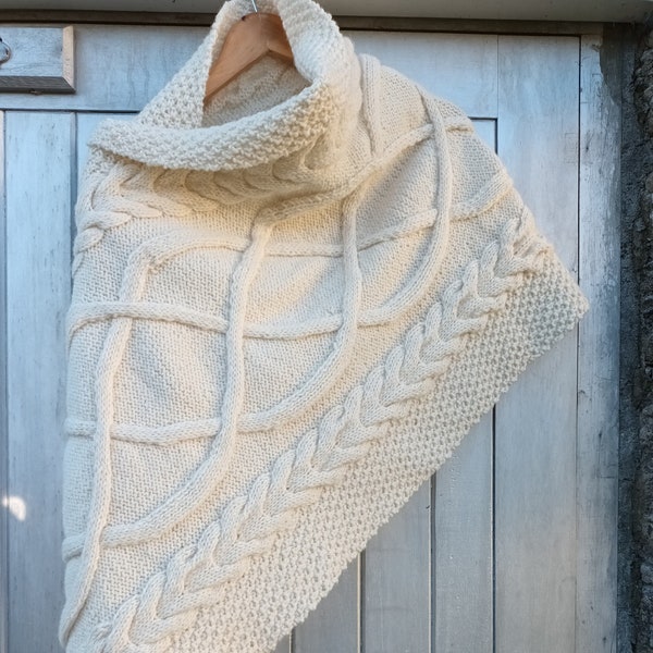 Knitting Pattern: My Cosy Blanket Scarf * celtic shawl knitting pattern * throw knitting pattern * aran knitting pattern * English language