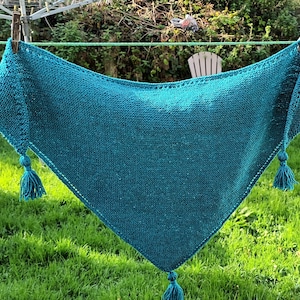 Triangle Scarf Knitting Pattern: Basic Garter Stitch Shawl (PDF Pattern)