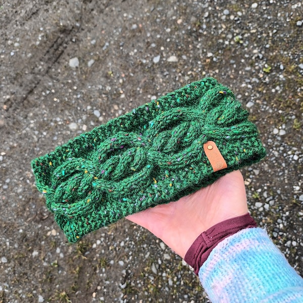 Strickanleitung: On the Ropes Stirnband * keltisches Stirnband mit Zopfmuster * Strickanleitung (Bonusmuster) für einen Cup Cozy