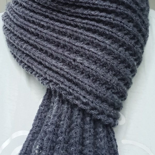 Knitting Pattern: Just a Scarf * knitting pattern * scarf knitting pattern * mens scarf * gift for him * knitting for him * English language