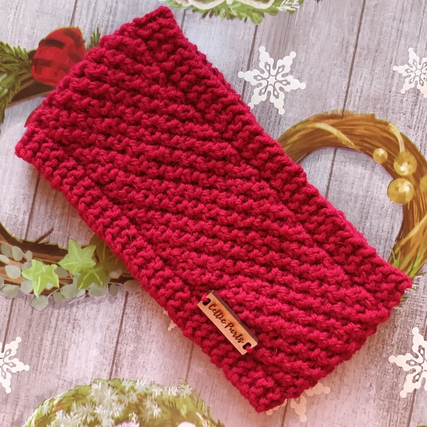 Knitting Pattern: Irish Moss Headband *easy beginner Aran Earwarmer pattern adjustable* Christmas gift knitting