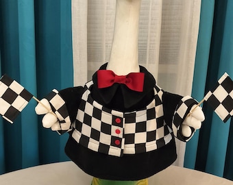 Race car - Mr. Goose is ready to flag down the zooming winners . GoGo racers!¡!!