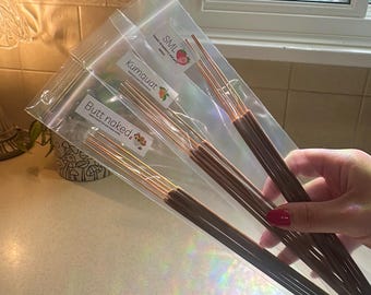 Confezione da 3 bastoncini di incenso immersi a mano / 15 bastoncini di incenso
