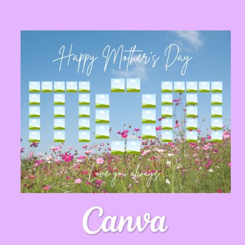 Happy Mothers Day Photo Collage Template | Editable Canva Template ...