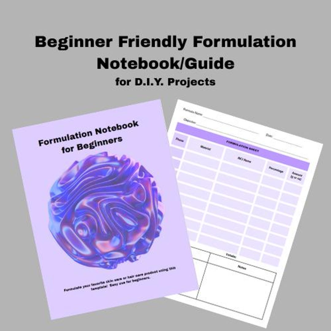 DIY Formulator Notebook for Beginners - Etsy