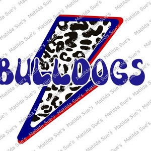 Bulldogs Lightning Bolt PNG