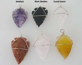 57mmx27mm-59mmx27mm Gold Plated 2 Pcs Arrowhead Pendant Necklace Pendant Jewelry DP029 Crystal Quartz Arrowhead Pendant