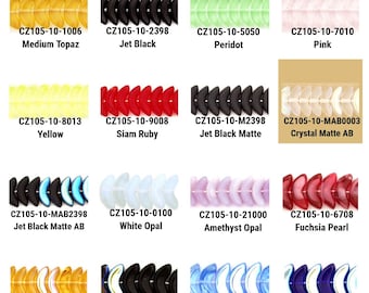 Czech Glass Angel Wing Beads, 10mm, 50 pc Strand