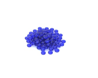 100 pcs 7mm Cobalt Blue Rondelle Disc Spacer Beads Czech Glass