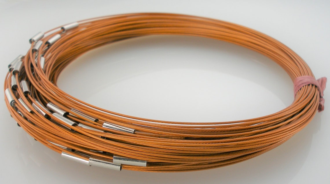 10 pcs 18 inch Stainless Steel Wire Cable Choker with Etsy