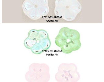 8x3mm Button Style Flower Beads, 50 beads per strand, 3 colors to choose from