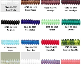 50 6mm Rondelle Disc Spacer Beads Czech Glass