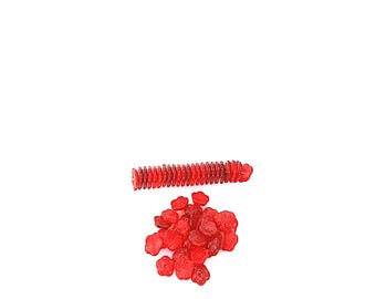 13mm Pinwheel Flower Beads, Siam Ruby, 25 pcs, Czech Glass