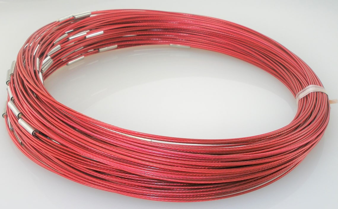 10 pcs 18 inch Stainless Steel Wire Cable Choker with Etsy