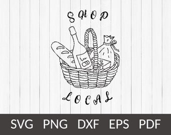 Shop local svg for small business support-Love your local small shop sign-Vintage farmers market svg-Cricut files download-Commercial use