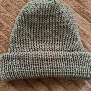Handmade green beanie