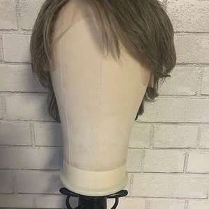 Mens Grey wig Human Hair
