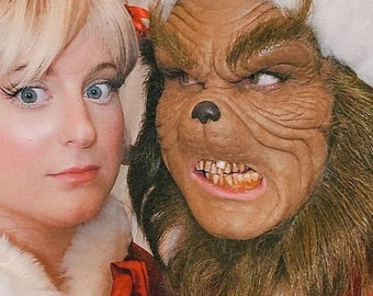 Grinch Gesichtsrahmen und Augenbrauen aus Echthaar