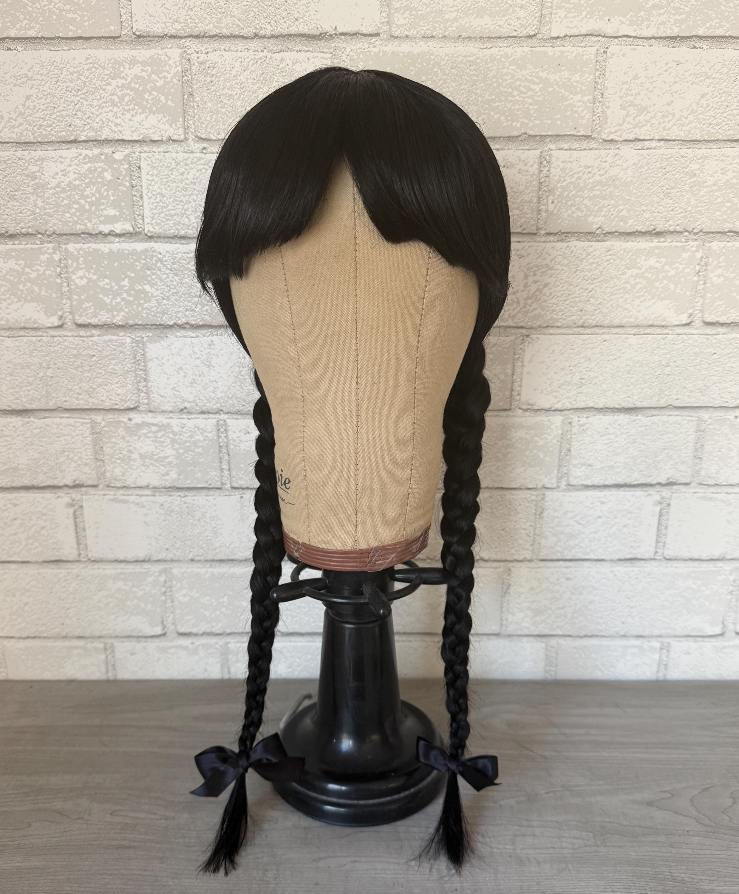 Wednesday Adams Human Hair Braid Wig With Bangs - Etsy