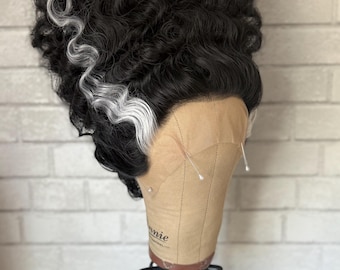 Bride of Frankenstein Deluxe Theatrical Wig Bride of Frankenstein Deluxe Wig .. Halloween .. Costume  main image 2