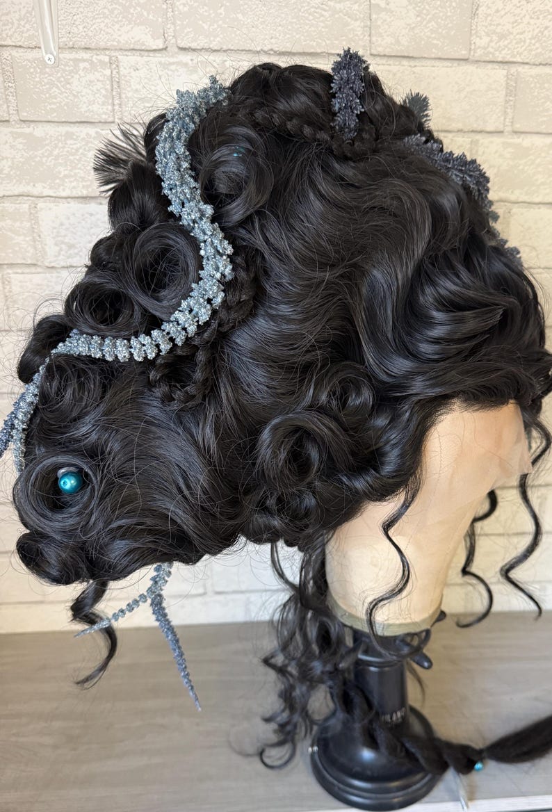Updo Queen Custom Dark Queen Updo (bridgerton / Rococo /queen Elisabeth) - Etsy