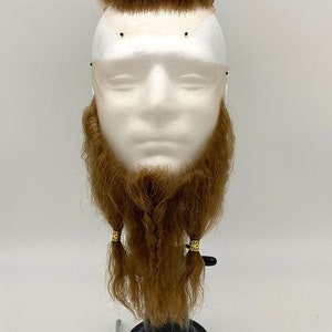 Viking beard and mohawk set Human Hair