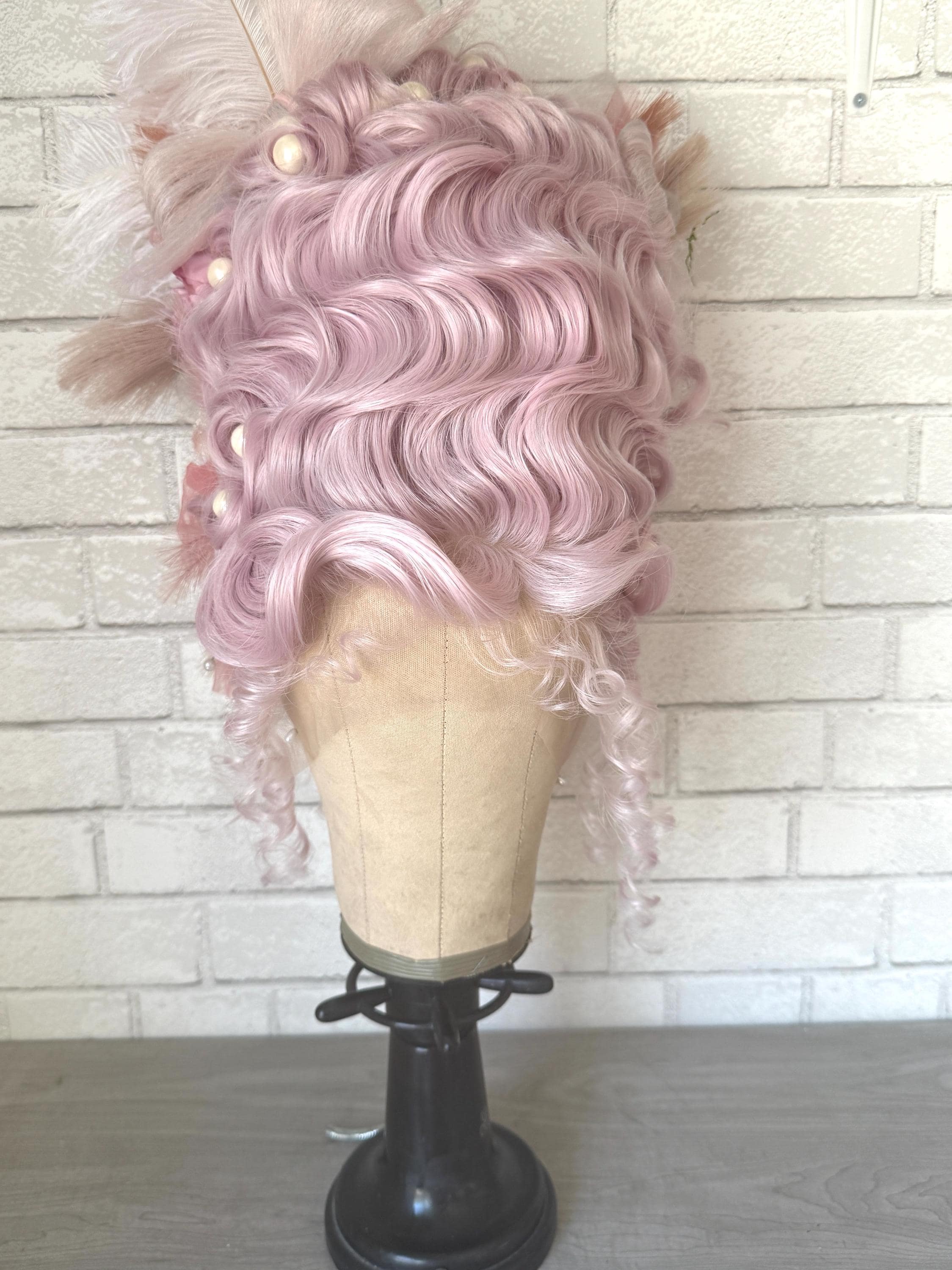 Pretty in Pink 18th century Human Hair (Bridgeton / Queen Elizabeth / Rococo) with free customization